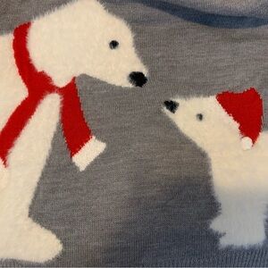Polar Bear Maternity Sweater Size XL Wool Blend Christmas Holiday Winter